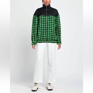 RARE🏝️MSGM houndstooth tweed bomber jacket